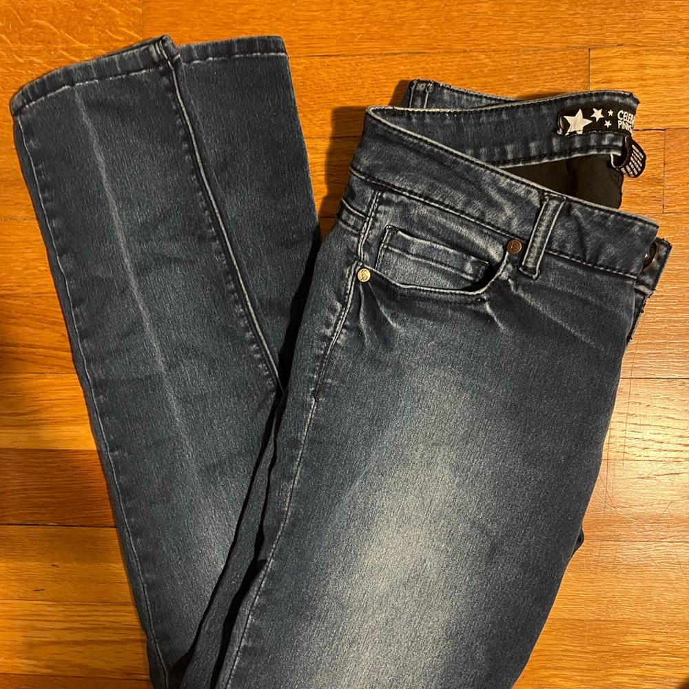 Celebrity pink skinny jeans